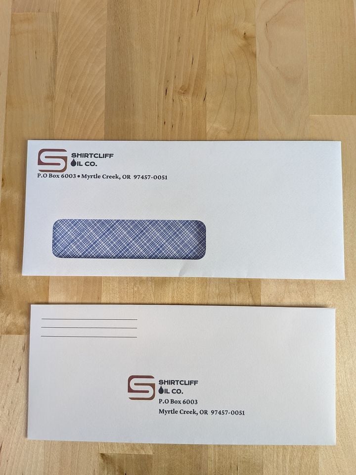 Printed window and business envelopes