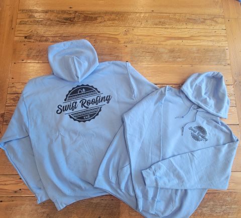 Screen-printed team hoodies